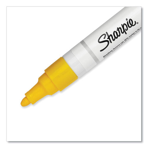 Permanent Paint Marker, Medium Bullet Tip, Yellow.