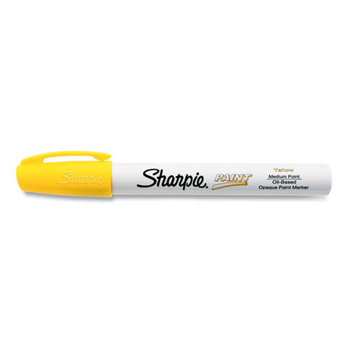 Permanent Paint Marker, Medium Bullet Tip, Yellow.