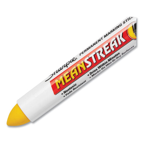 Mean Streak Marking Stick, Broad Bullet Tip, Yellow.