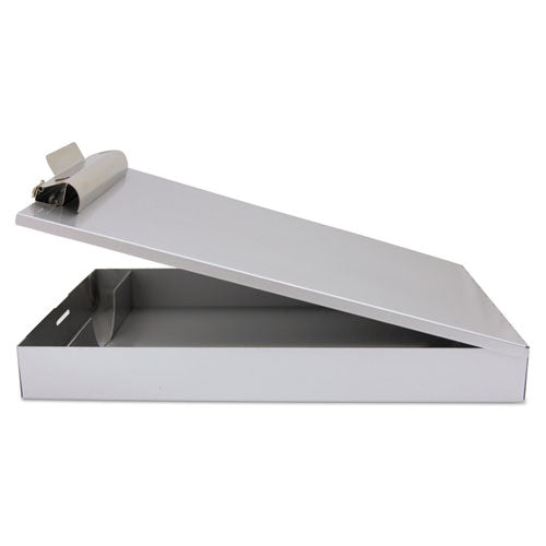 Redi-rite Aluminum Storage Clipboard, 1" Clip Capacity, Holds 8.5 X 11 Sheets, Silver.