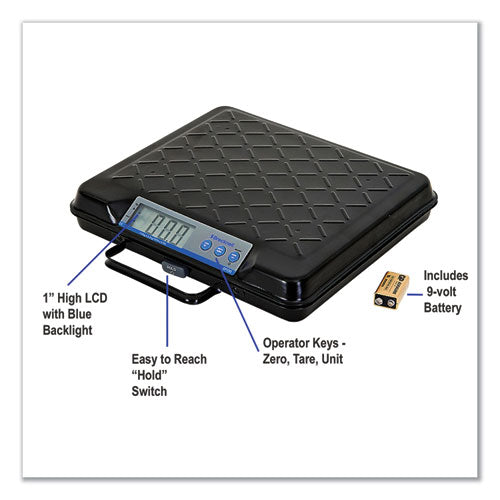 Portable Electronic Utility Bench Scale, 250 Lb Capacity, 12.5 X 10.95 X 2.2  Platform.