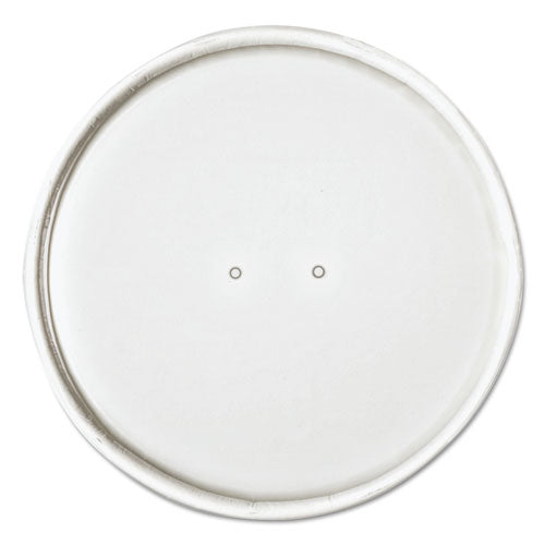 Paper Lids For Food Containers,For 32 Oz Containers, Vented, 4.6" Diameter X 0.7"h, White, 25/bag, 20 Bags/carton