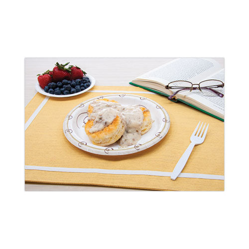 Symphony Paper Dinnerware, Proplanet Seal, Heavyweight Plate, 9" Dia, Tan, 125/pack, 4 Packs/carton.