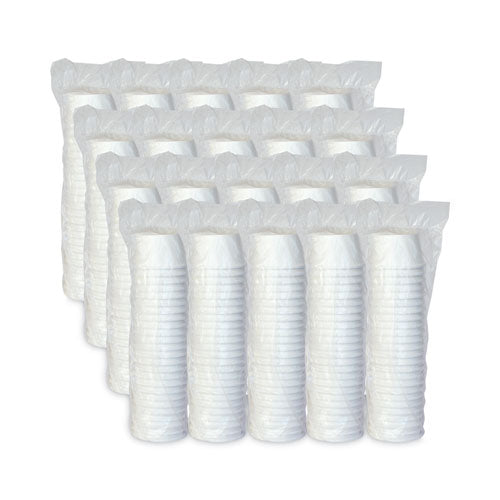 Flexstyle Double Poly Paper Containers, 8 Oz, White, Paper, 25/pack, 20 Packs/carton.