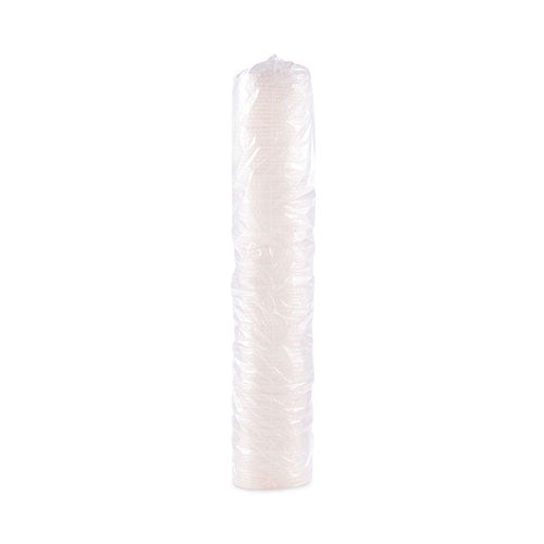 Polystyrene Plastic Flat Straw-slot Cold Cup Lids, Fits 28 Oz Cups, Translucent, 960/carton.