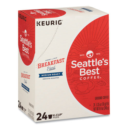 Breakfast Blend Coffee K-cups, 24/box, 4/carton.