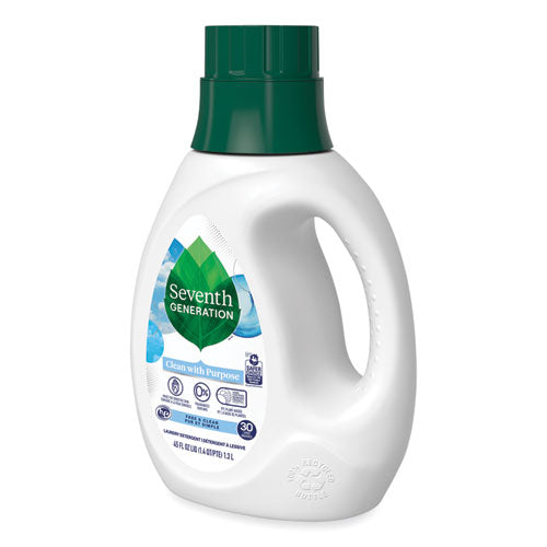 Natural Liquid Laundry Detergent, Fragrance Free, 45 Oz Bottle, 6/carton.