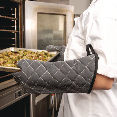 Bestguard Oven Mitt, 17", Webguard Plus Fabric, Black, Pair.