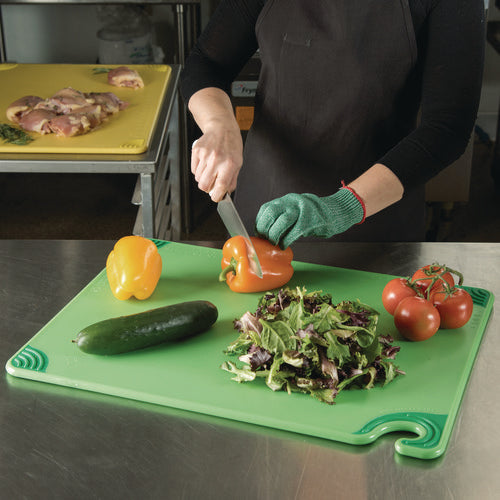 Saf-t-grip Cutting Board, 24 X 18 X 0.5, Green.