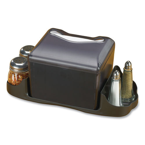 Venue Napkin Dispenser With Advertising Inset, 6.5 X 6.13 X 6.9, Capacity: 200, Black.