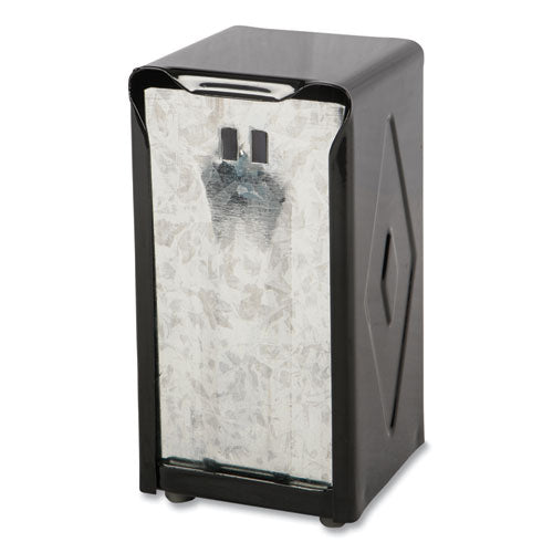 Tabletop Napkin Dispenser, Tall Fold, 3.75 X 4 X 7.5, Capacity: 150, Black.