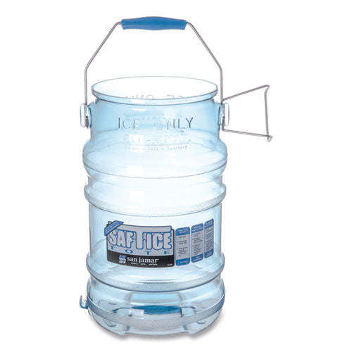 Saf-t-ice Tote, 6 Gal, Transparent Blue.