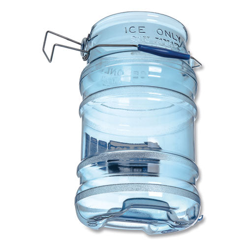 Saf-t-ice Tote, 6 Gal, Transparent Blue.