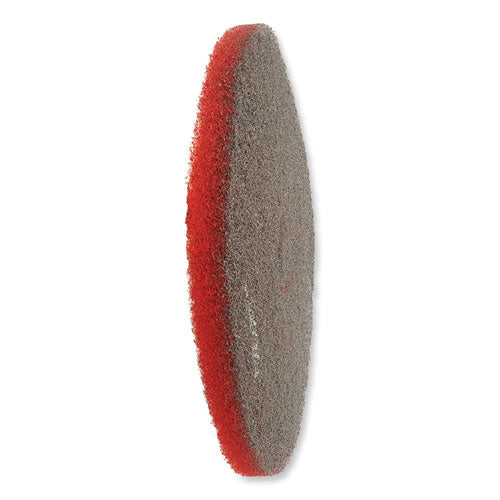 Ez Care Heavy Duty Scrub Pad, 20" Diameter, Red/gray, 5/carton.