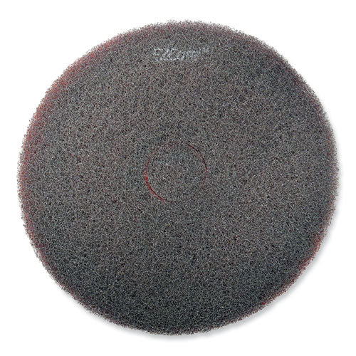 Ez Care Heavy Duty Scrub Pad, 17" Diameter, Red/gray, 5/carton.