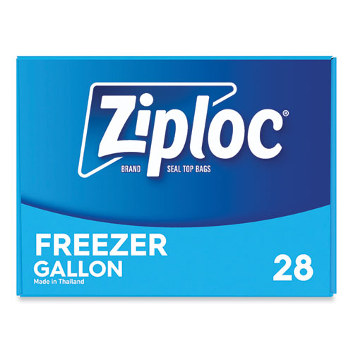 Zipper Freezer Bags, 1 Gal, 9.6" X 12.1", Clear, 28/box.