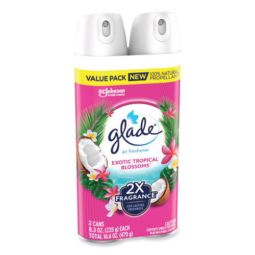 Air Freshener, Tropical Blossoms Scent, 8.3 Oz, 2/pack, 3 Packs/carton.