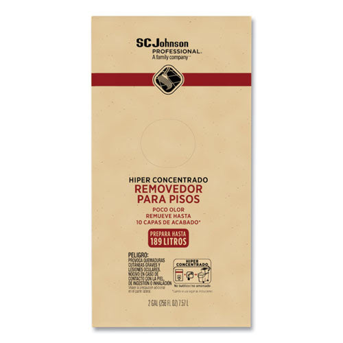 Hyper Concentrate Floor Stripper, Low Odor, 2 Gal Bag-in-box.