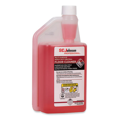 Heavy Duty Neutral Floor Cleaner, Fresh Scent, 32 Oz Squeeze And Pour Bottle, 6/carton.