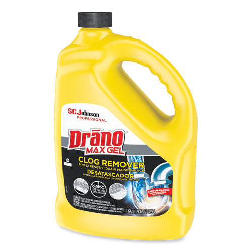 Max Gel Clog Remover, Bleach Scent, 128 Oz Bottle.