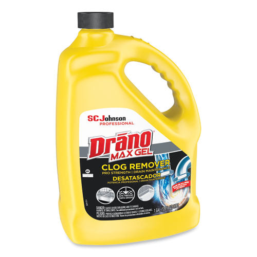Max Gel Clog Remover, Bleach Scent, 128 Oz Bottle.