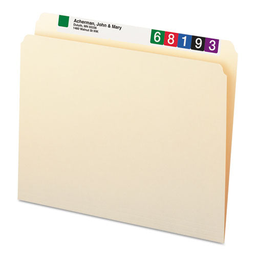 Manila File Folders, Straight Tabs, Letter Size, 0.75" Expansion, Manila, 100/box.