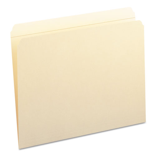 Reinforced Tab Manila File Folders, Straight Tabs, Letter Size, 0.75" Expansion, 11-pt Manila, 100/box.