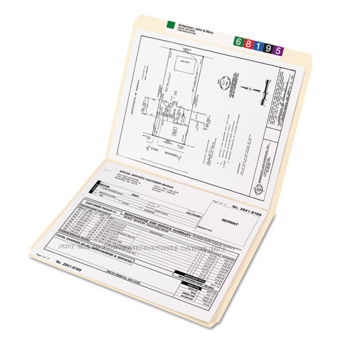 Reinforced Tab Manila File Folders, Straight Tabs, Letter Size, 0.75" Expansion, 11-pt Manila, 100/box.