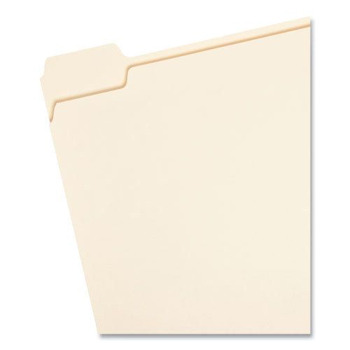 Manila File Folders, 1/5-cut Tabs: Assorted, Letter Size, 0.75" Expansion, Manila, 100/box.