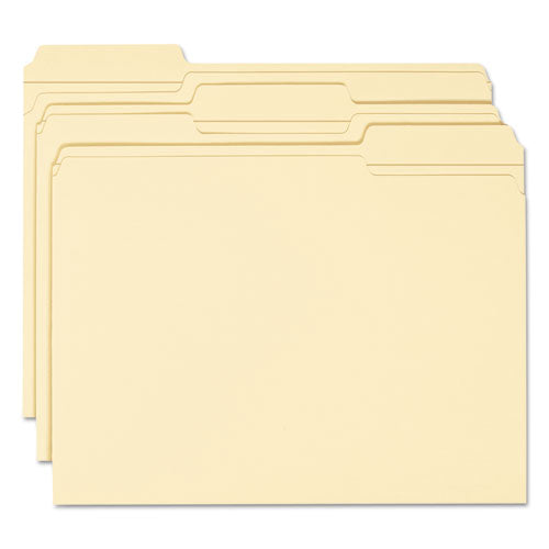 Expandable Heavyweight File Folders,1/3-cut Tabs: Assorted, Letter Size, 1.5" Expansion, Manila, 50/box