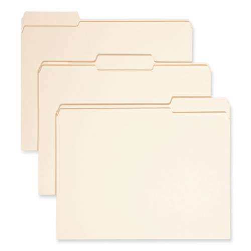 Expandable Heavyweight File Folders,1/3-cut Tabs: Assorted, Letter Size, 1.5" Expansion, Manila, 50/box