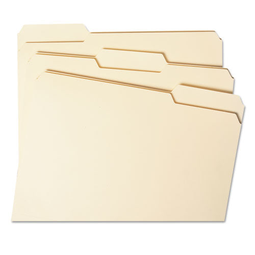 Expandable Heavyweight File Folders,1/3-cut Tabs: Assorted, Letter Size, 1.5" Expansion, Manila, 50/box