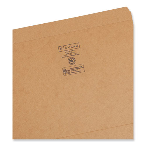 Heavyweight Kraft File Folder, Straight Tabs, Letter Size, 0.75" Expansion, 11-pt Kraft, Brown, 100/box.