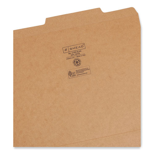 Guide Height Reinforced Heavyweight Kraft File Folder, 2/5-cut Tabs: Right Of Center, Letter, 0.75" Expansion, Brown, 100/box.