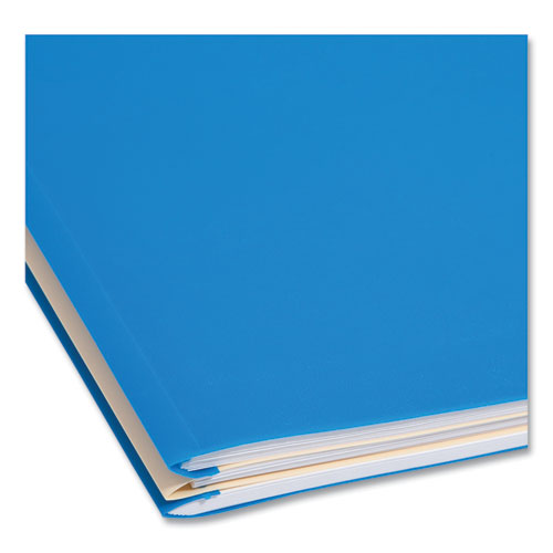 Six-section Poly Classification Folders, 2" Expansion, 2 Dividers, 6 Fasteners,Letter Size, Blue Exterior, 10/box