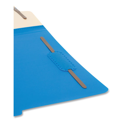 Six-section Poly Classification Folders, 2" Expansion, 2 Dividers, 6 Fasteners,Letter Size, Blue Exterior, 10/box