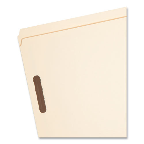 Top Tab Fastener Folders, Straight Tabs, 0.75" Expansion,2 Fasteners, Letter Size, Manila Exterior, 50/box