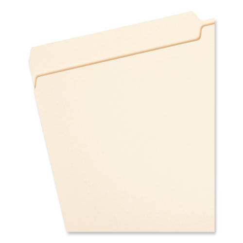 Manila File Folders, 1/2-cut Tabs: Assorted, Legal Size, 0.75" Expansion, Manila, 100/box.