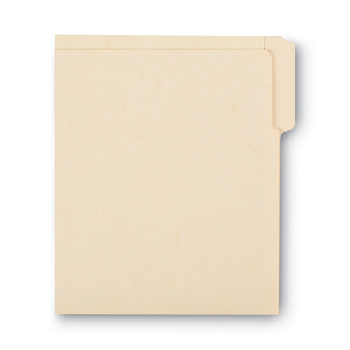 Heavyweight Manila End Tab Folders, 9" High Front, .1/3-cut Tabs: Assorted, Letter, 0.75" Expansion, Manila, 100/box