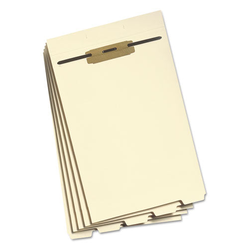 Stackable Folder Dividers With Fasteners, 1/5-cut Bottom Tab, 1 Fastener, Legal Size, Manila, 4 Dividers/set, 50 Sets.