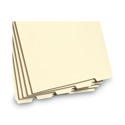 Stackable Folder Dividers With Fasteners, 1/5-cut Bottom Tab, 1 Fastener, Legal Size, Manila, 4 Dividers/set, 50 Sets.