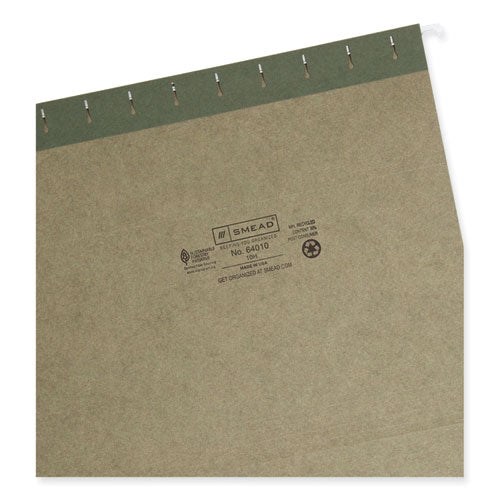 Hanging Folders, Letter Size, Standard Green, 25/box.