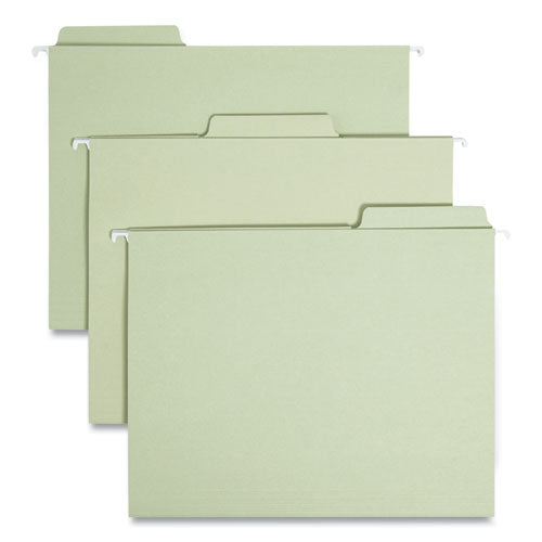 Fastab Hanging Folders, Letter Size, 1/3-cut Tabs, Moss, 20/box.