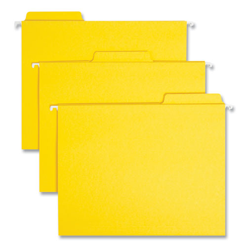 Fastab Hanging Folders, Letter Size, 1/3-cut Tabs, Yellow, 20/box.