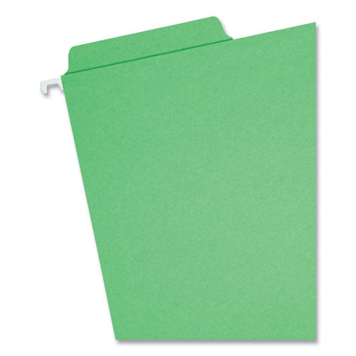 Fastab Hanging Folders, Letter Size, 1/3-cut Tabs, Green, 20/box.