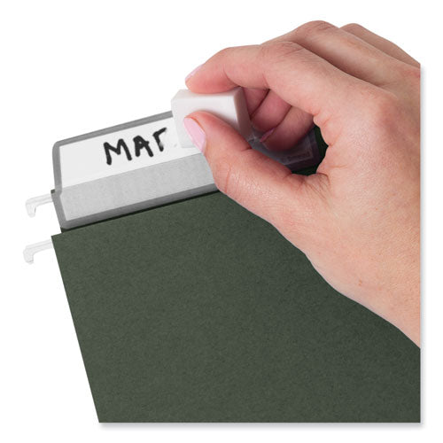 100% Recycled Hanging File Folders With Protab Kit, Letter Size, 1/3-cut, Standard Green.