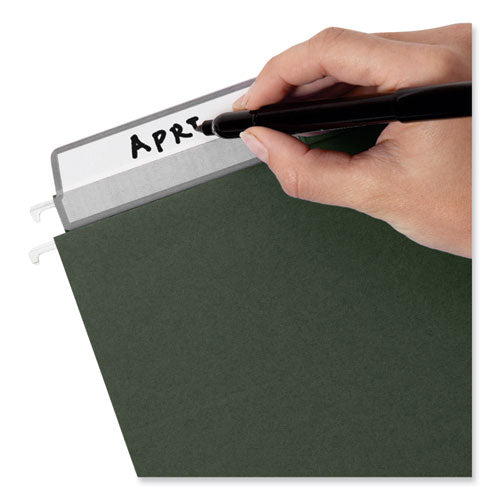 100% Recycled Hanging File Folders With Protab Kit, Letter Size, 1/3-cut, Standard Green.