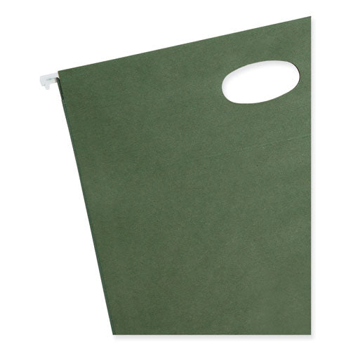 100% Recycled Hanging Pockets With Full-height Gusset,1 Section, 3.5" Capacity, Letter Size, Standard Green, 10/box