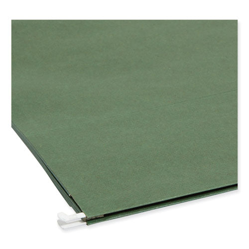 100% Recycled Hanging Pockets With Full-height Gusset,1 Section, 3.5" Capacity, Letter Size, Standard Green, 10/box