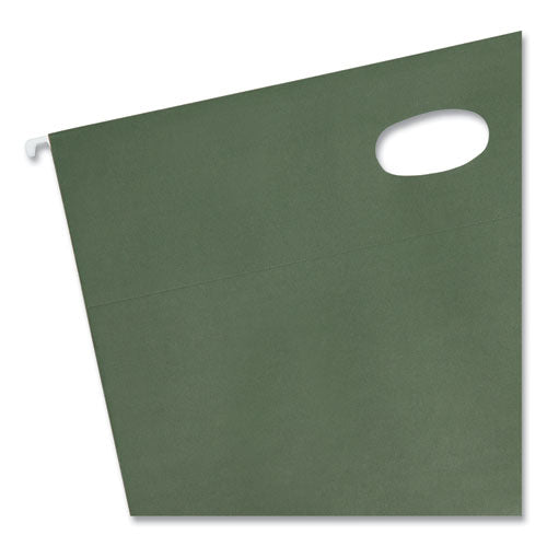 Hanging Pockets With Full-height Gusset, 1 Section, 3.5" Capacity, Legal Size, Standard Green, 10/box.